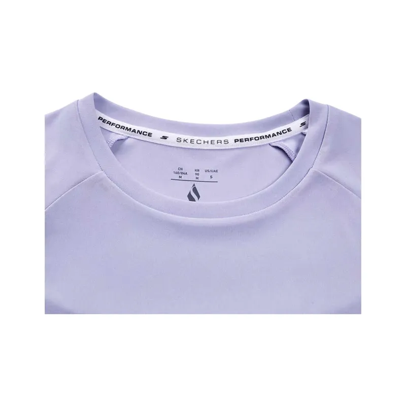 Skechers Raglan Sleeve T Shirt Women's Universe Sky Purple-2