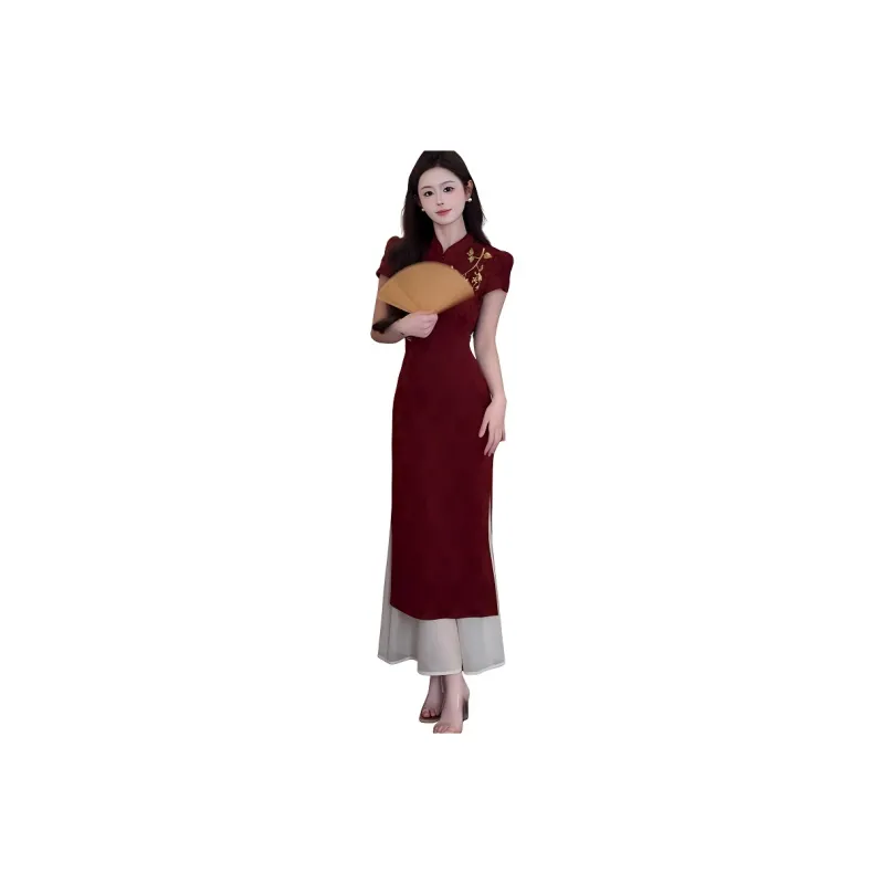 Mu Xiao Xin Cheongsams Women's Red-0