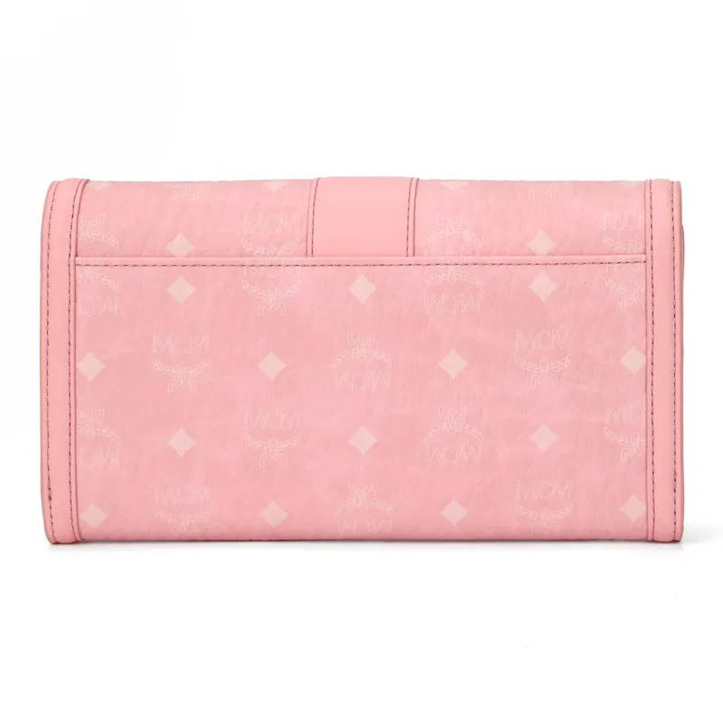 MCM Tracy Visetos Coated Canvas Shoulder Bag Tubas Women's Cherry Blossom Pink-2
