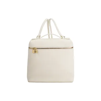 Loro Piana ExtraPocket Cow Leather Backpack Regular Women's White