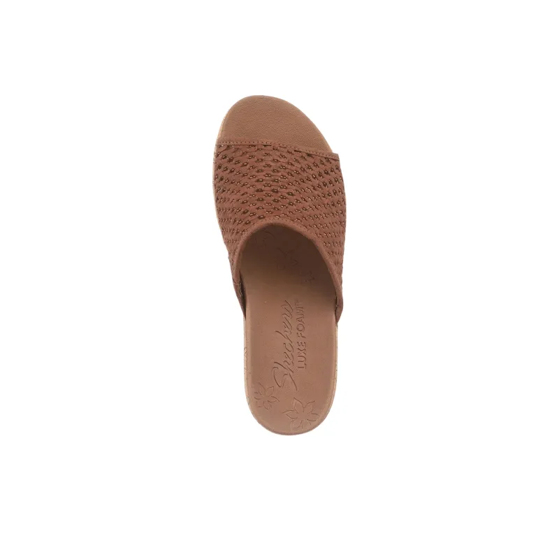 Skechers Beverlee Shock Absorbers Slide Slippers Women's Brown-5