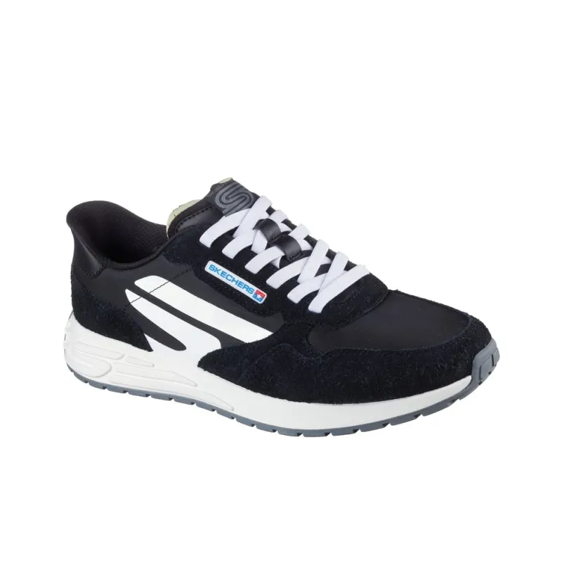 Skechers Slip ins Low Top Running Shoes Men's Black-3