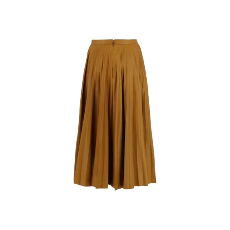GUCCI Casual Long Skirt Women's Brown Yellow-1