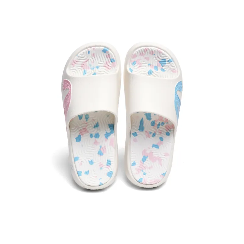 DUANGOU Quiet Slip Resistant Abrasion Resistant Slide Slippers Unisex Two Tone Ice Cream-2