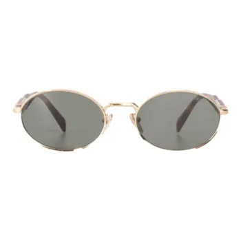 PRADA Metal Round Sunglasses Women's Gold
