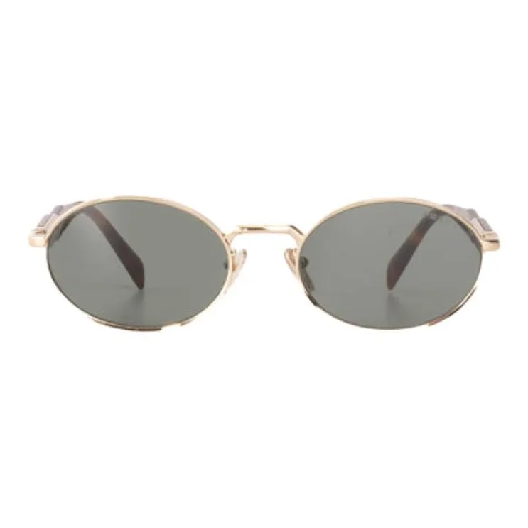 PRADA Metal Round Sunglasses Women's Gold-0