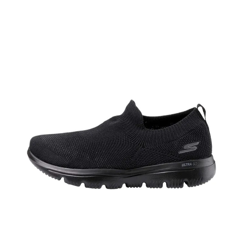 Skechers Go Walk Evolution Ultra Low Top Casual Shoes Women's Black-0