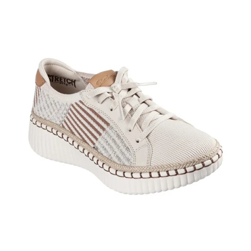 Skechers Wilshire Blvd Shock Absorbers Low Top Casual Shoes Women's White Brown-2