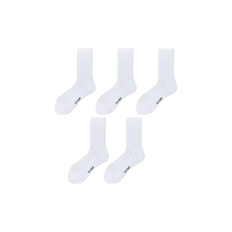 TLXT Basketball Socks Men's Students Fitness, Odor Resistant Antibacterial 5 Pack-0