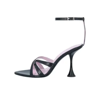 By Far Juliette One Strap Sandals 10cm Women's Black