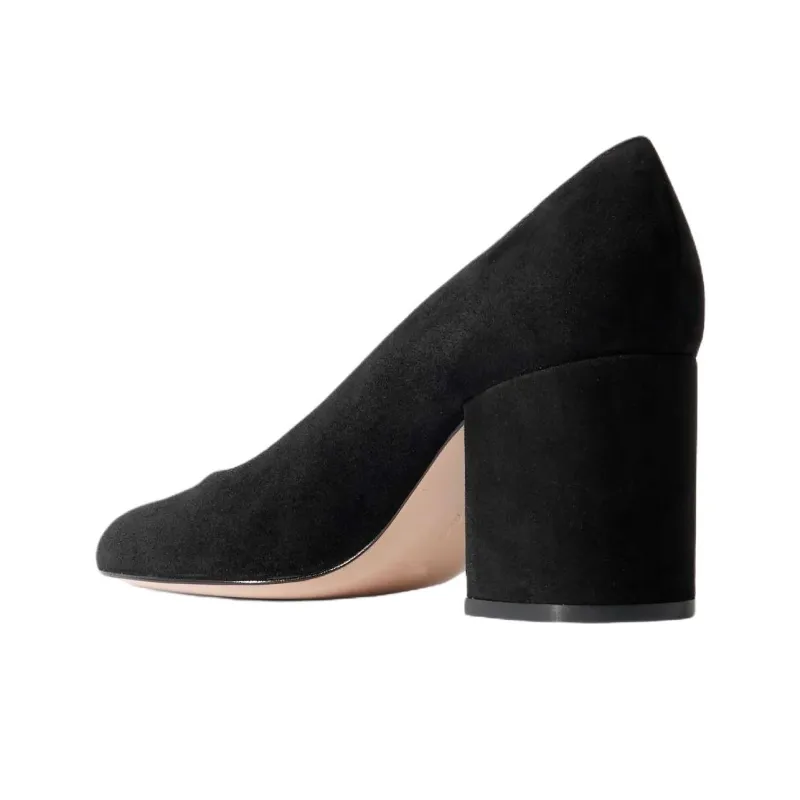 GIANVITO ROSSI Joelle Chunky Heel High Heels 7cm Women's Black-2