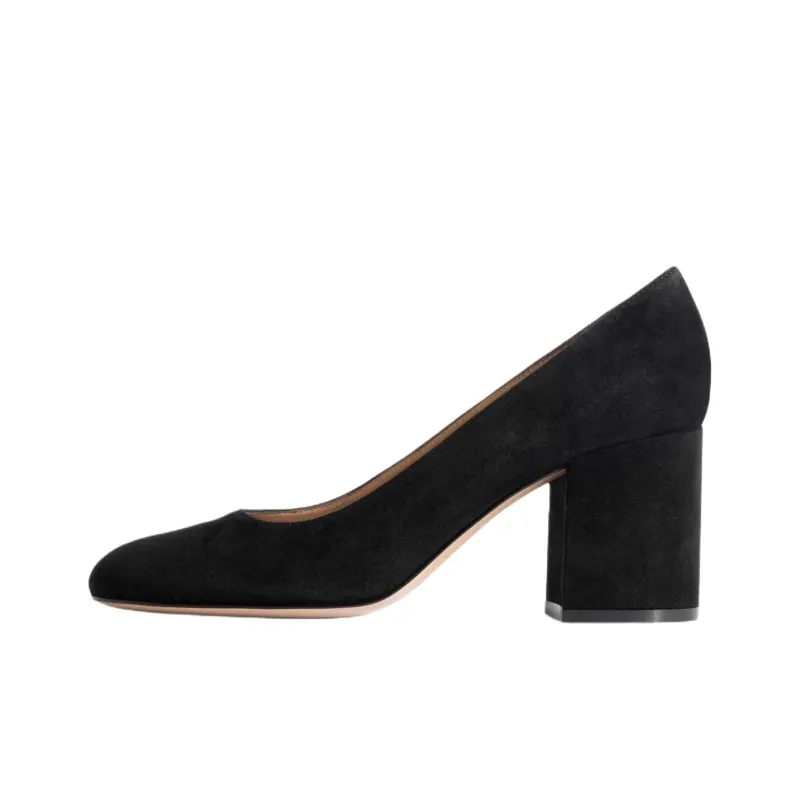 GIANVITO ROSSI Joelle Chunky Heel High Heels 7cm Women's Black-0