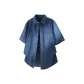 [Denim Short-Sleeved Shirt]Dark Blue (Tb Starry Sky Promise Chest Logo)