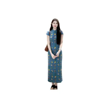 Mu Xiao Xin Cheongsams Women's Navy Blue