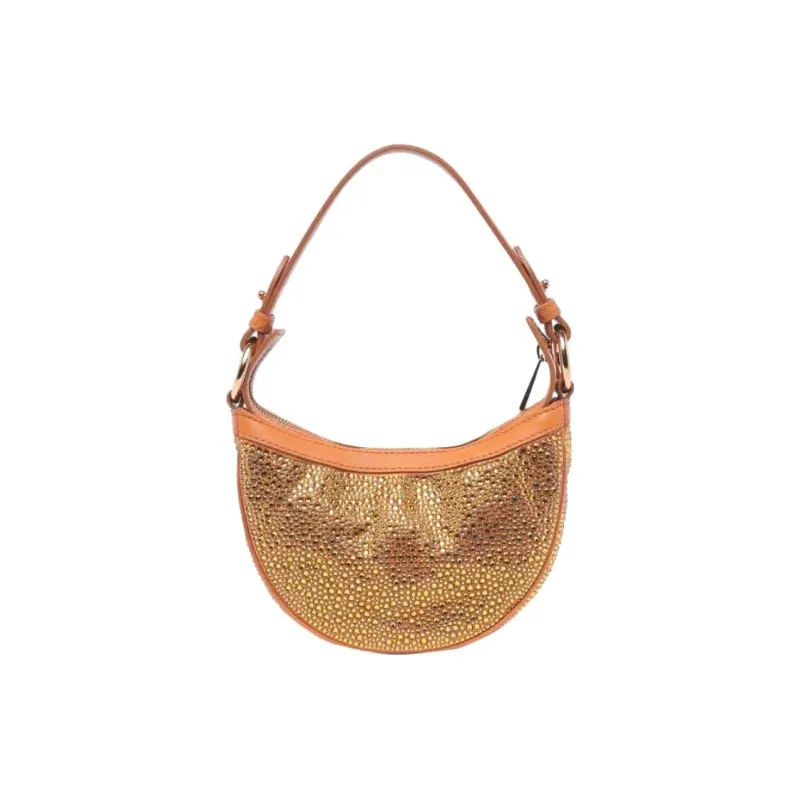 VERSACE Crystal Hobo Bag Handbag Mini Women's Orange-2