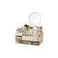 Cream White with Mirror, Large Three-Drawer Luxury