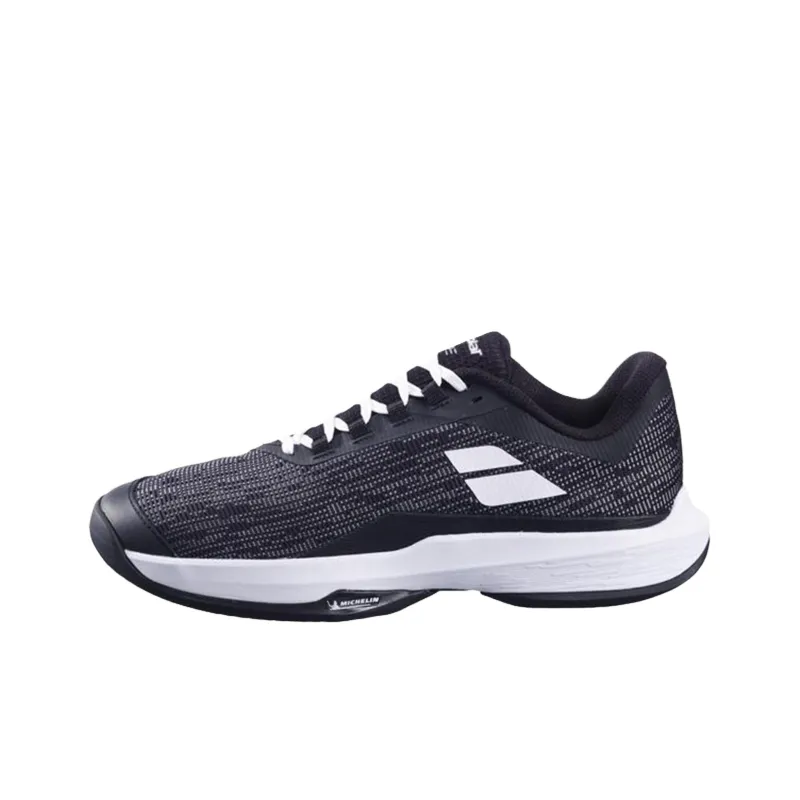 Babolat Abrasion Resistant Breathable Low Top Tennis Shoes Men's Black White-0