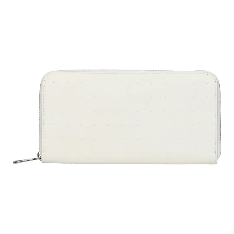 Bottega Veneta Calfskin Clutch Wallet Men's White-0