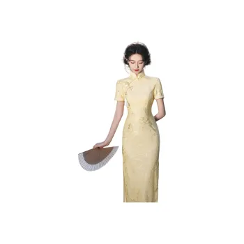 Mu Xiao Xin Cheongsams Women's Light Yellow