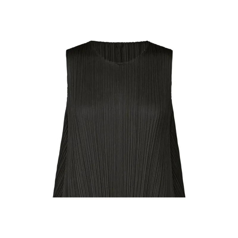 PLEATS PLEASE ISSEY MIYAKE Sleeveless Dress Women's Black-1