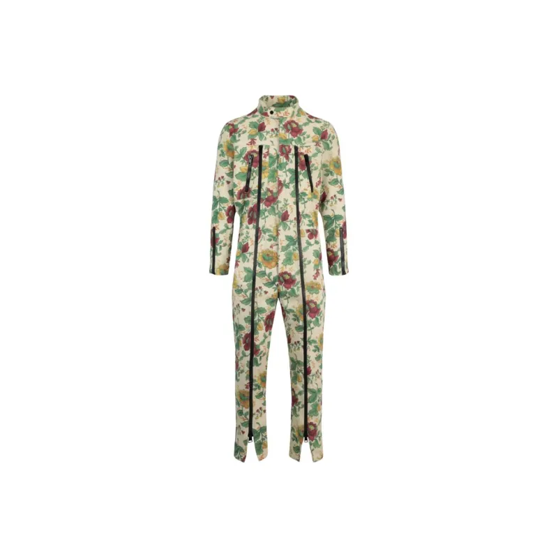 GUCCI Floral Jacquard Jumpsuit Green-0