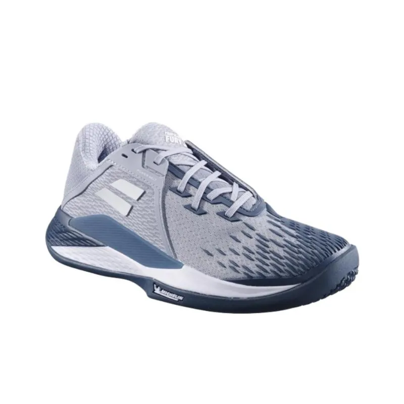 Babolat Abrasion Resistant Low Top Tennis Shoes Men's Gray Blue-1