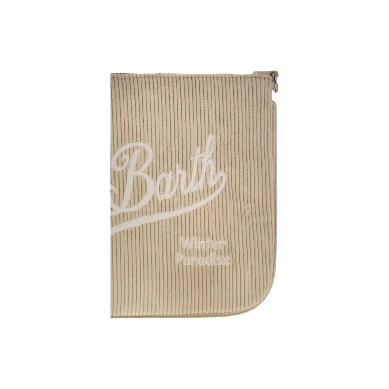 MC2 SAINT BARTHELEMY Polyester With Cotton One Shoulder Crossbody Clutch Unisex Beige-4