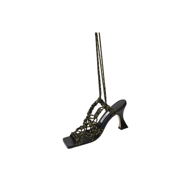 MIISTA Stephanie One Strap Sandals 7.5cm Women's Black-2