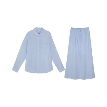 WU77 Casual Suits Women's Light Blue