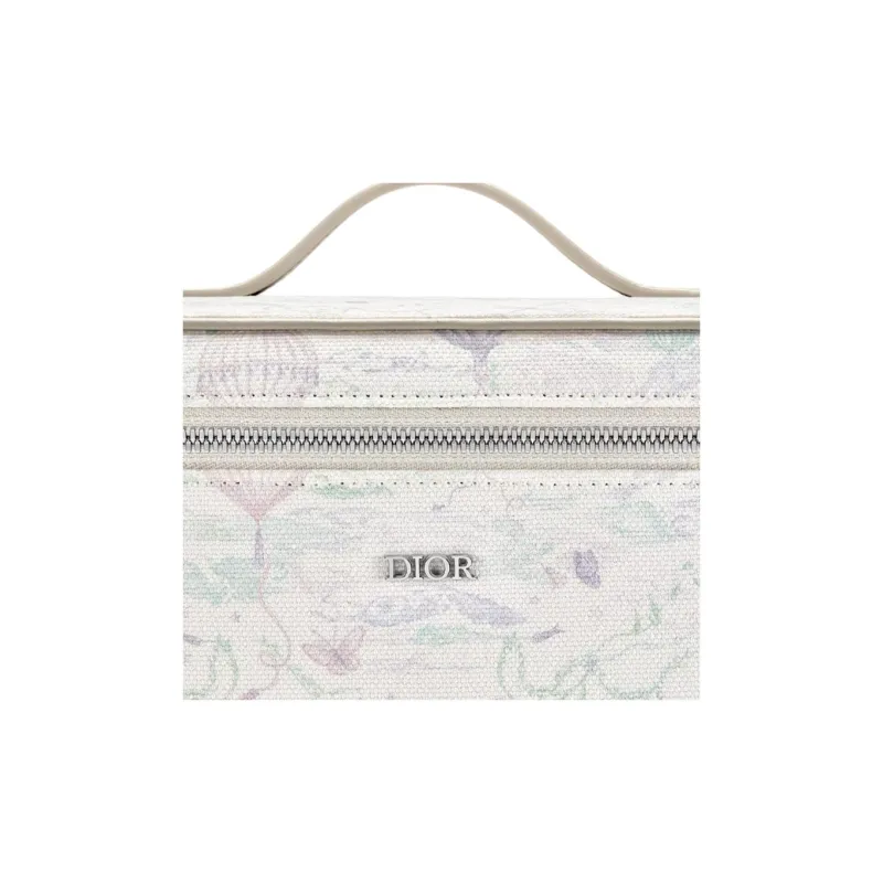 DIOR Cow Leather Makeup Bag Kids' Ivory-2