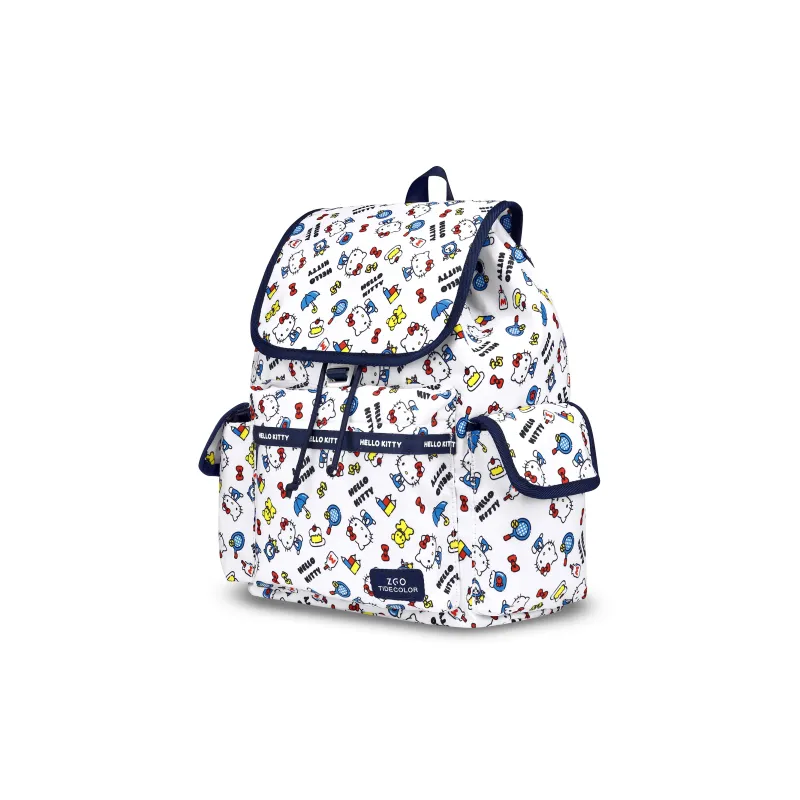 Zgo Hello Kitty Polyester Attractive Backpack Regular Women's White Blue-1
