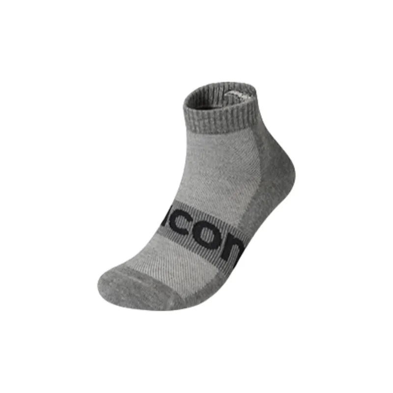 Saucony Polygiene No Show Socks Unisex 1 Pack Heather Gray-1
