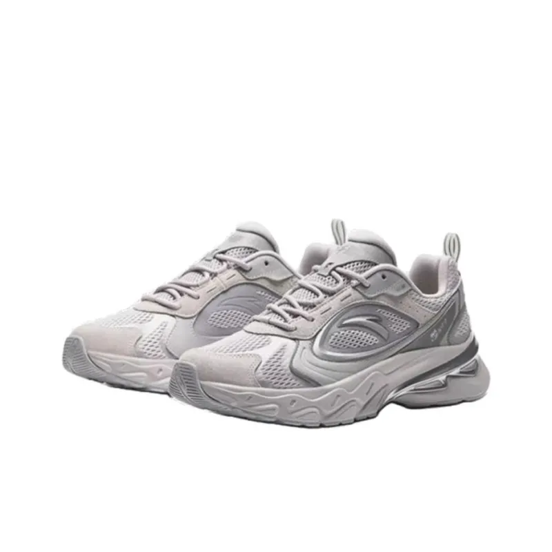 Anta Millennium Shock Absorbers With Slip Resistant Features Low Top Casual Shoes Men's Gray Silver-1