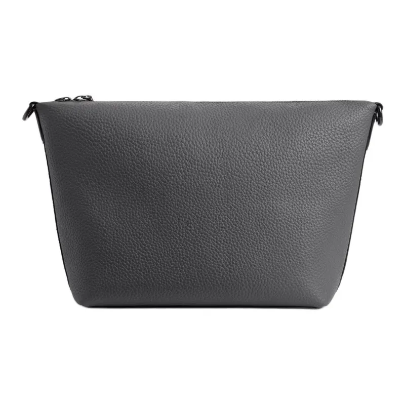 COACH Messenger Leather Messenger Bag, Crossbody Bag, Shoulder Bag Medium Size Men's Charcoal Gray-2