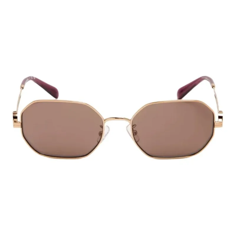 TORY BURCH Metal Oval Sunglasses Women's Gold-0