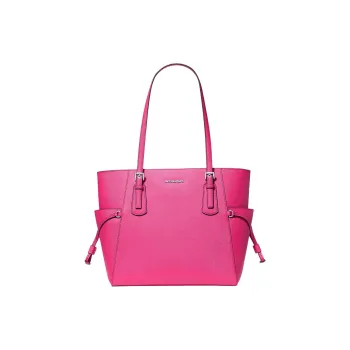 MICHAEL KORS Voyager Leather Tote Bag, Shopping Bag, Handbag, Shoulder Bag Tubas Women's Dragon Fruit