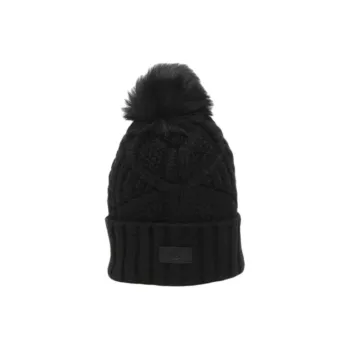 UGG Knitted Fabric Beanies Unisex Black