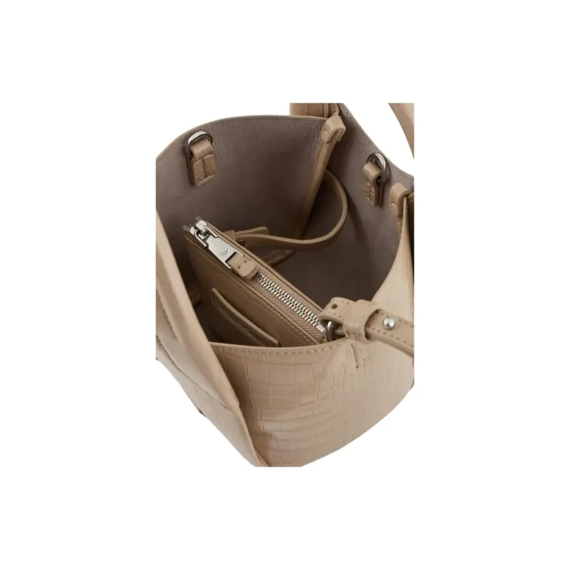 EMPORIO ARMANI Polyester Tote Bag, Shopping Bag, Crossbody Bag, Handbag Women's Beige-3