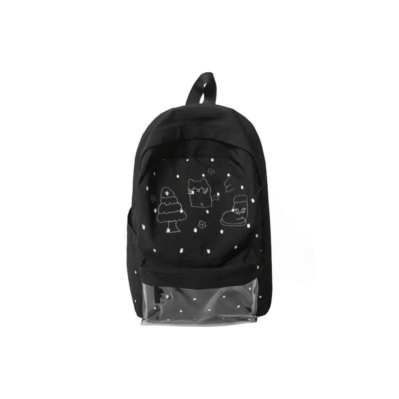 PULEWEI Nylon Backpack Unisex Multicolor-0