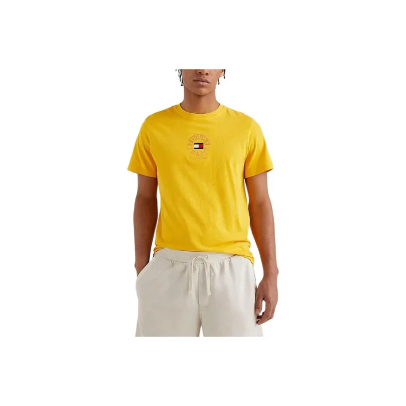 Tommy Hilfiger T Shirt Men's Grassland Yellow-0