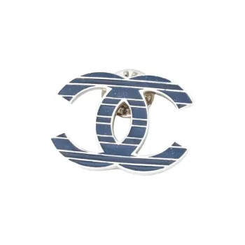CHANEL 2010 Interlocking Cc Logo Brooch