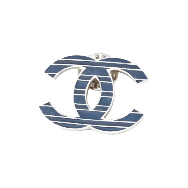 CHANEL 2010 Interlocking Cc Logo Brooch-0