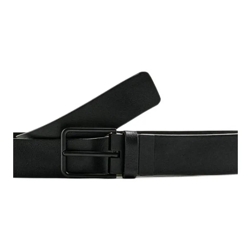 ZARA Leather Belts Men's Black Width 3CM-1