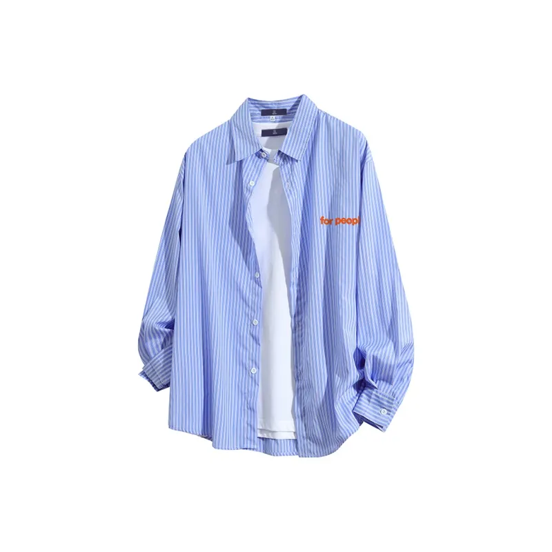 FAX FOR FMACM Shirt Unisex Navy Blue Stripes-6