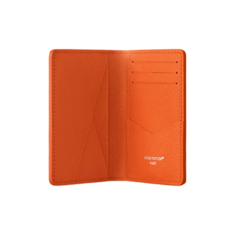 LOUIS VUITTON Werner Bronkhorst Collaboration Leather Card Holder Unisex Orange-3
