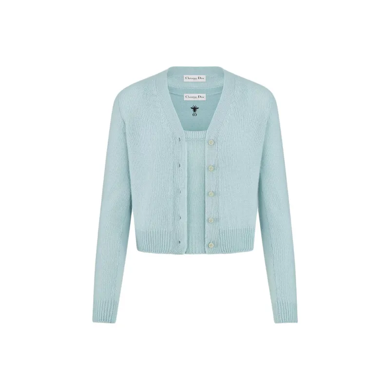DIOR Cashmere Sweater Women's Light Blue-0