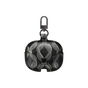 Simedin PVC Synthetic Leather Earphone Case Mini Unisex Black