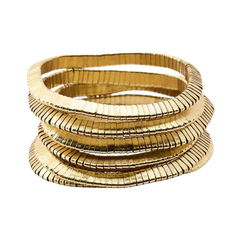 ZARA Metal Bracelets Women's Gold-0