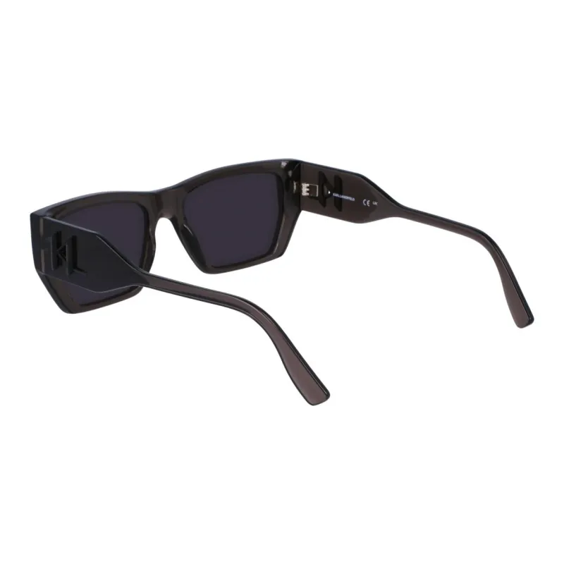 KARL LAGERFELD Bio Based Injection Molded Rectangular Sunglasses Unisex Gray-3
