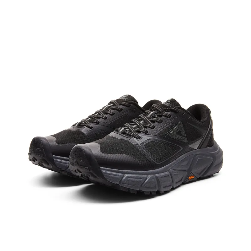 PEAK Cushioning, Slip Resistant, Rebound Low Top Running Shoes Men's Black Magnet Gray-2